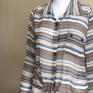Stripped button up blouse